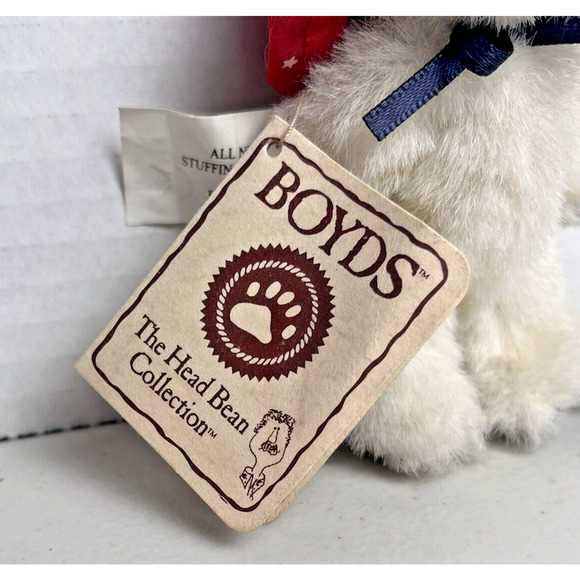 Boyds Bears Mini 4" Jane Plush Stuffed Animal Collectible Ornament Patriotic - Picture 3 of 11